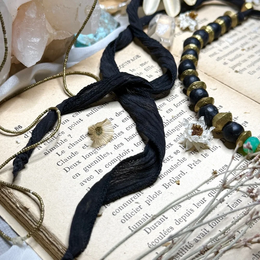 Artisan Silk Strung Chrysoprase 24k Gold Plated Jade Pendant Adjustable Choker
